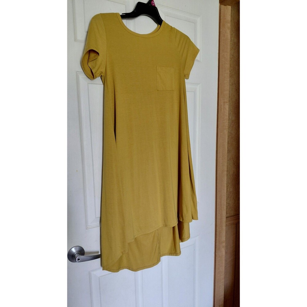 LuLaRoe Yellow High Low Tunic Dress with Pocket